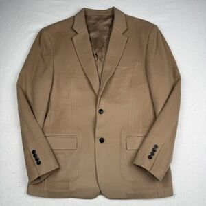 Quince Cashmere Blazer Mens Large Beige Two Button Notch Lapel Sport Coat Jacket